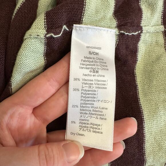 Madewell Mock Neck Sweater Women’s S Burgundy Green NWT Merino Alpaca Blend - Picture 6 of 8